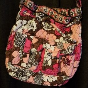 Vera Bradley Mocha Rouge Drawstring Crossbody Bag